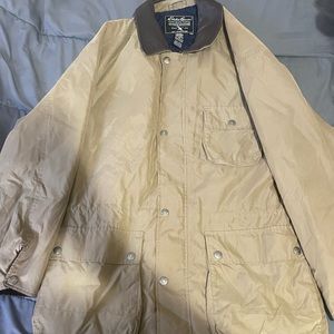 Eddie Bauer Mens Polyester Nylon Jacket Size XL Leather Collar